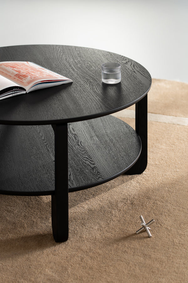 Two NOON coffee tables in different sizes grouped together in a bright living space