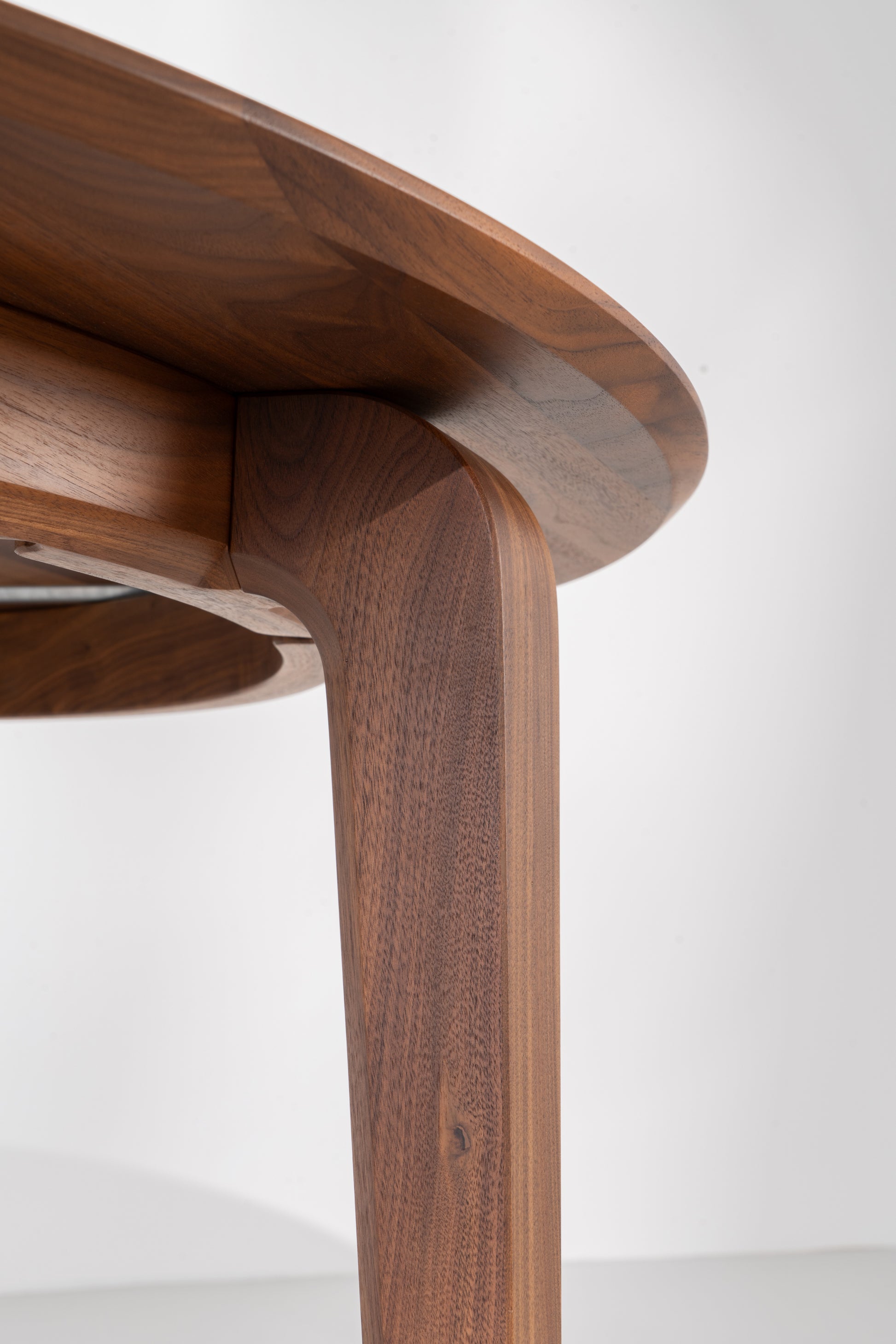 Wide shot of YUKI round dining table in a Japandi-styled interior with natural light