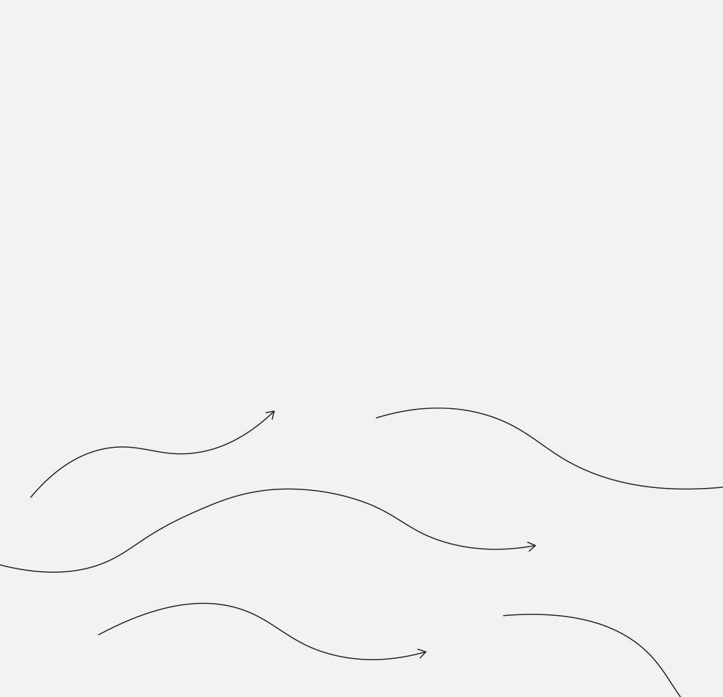 Black wavy arrows on a white background. Klar til å sendes
