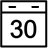 Black calendar page on a white background.